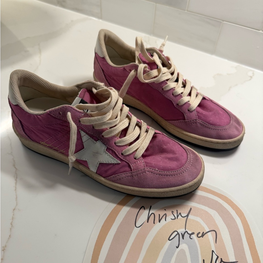 Golden Goose Fuchsia Star Sneakers